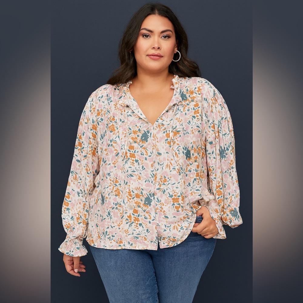 🛍️ 3FOR20 | Floral Blouse | XXL‎ | Plus Size Top | NWOT